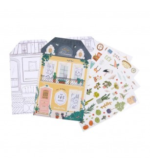 Carte de colorat cu abtibilduri Les Parisiennes, Moulin Roty - Stickere copii și abțibilduri Carte de colorat cu abtibilduri Les Parisiennes, Moulin Roty - Stickere copii și abțibilduri