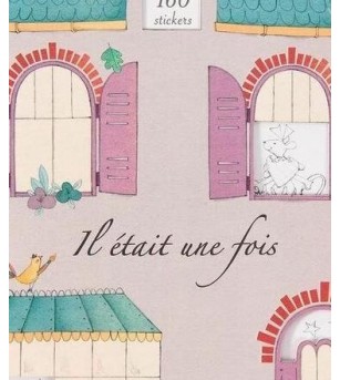 Carte de colorat cu abtibilduri, A fost odata, Moulin Roty - Stickere copii și abțibilduri