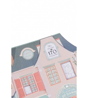 Carte de colorat cu abtibilduri, Mica scoala de dans, Moulin Roty - Stickere copii și abțibilduri