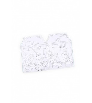 Carte de colorat cu abtibilduri, Mica scoala de dans, Moulin Roty - Stickere copii și abțibilduri