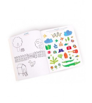 Carte de desen cu abtibilduri Engleza-Franceza, Moulin Roty - Stickere copii și abțibilduri Carte de desen cu abtibilduri Engleza-Franceza, Moulin Roty - Stickere copii și abțibilduri