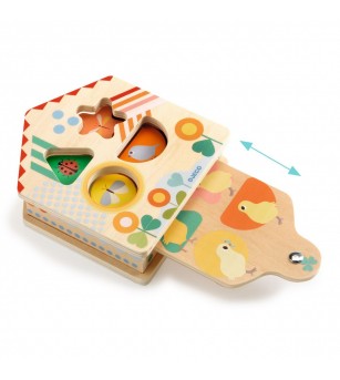 Cutie sortatoare Cachaboom, Djeco - Jucării de lemn si Montessori