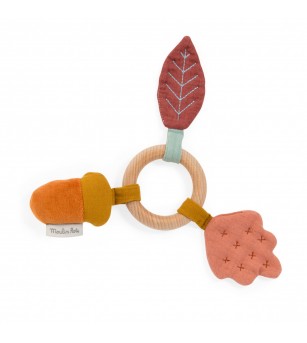 Inel lemn zornaitoare bebe, Moulin Roty - Jucării bebeluși Inel lemn zornaitoare bebe, Moulin Roty - Jucării bebeluși