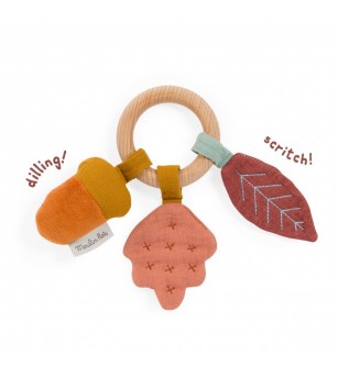 Inel lemn zornaitoare bebe, Moulin Roty - Jucării bebeluși Inel lemn zornaitoare bebe, Moulin Roty - Jucării bebeluși