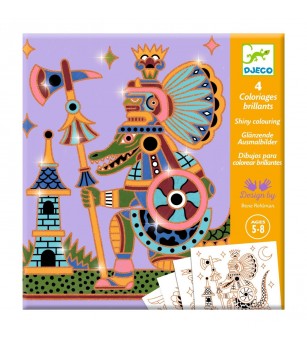 Joc creativ de colorat Animale razboinice, Djeco - Seturi creative DIY Joc creativ de colorat Animale razboinice, Djeco - Seturi creative DIY