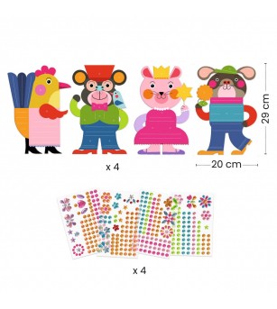Joc creativ de decorat cu strasuri, Djeco - Seturi creative DIY