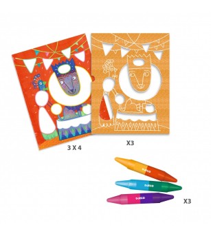 Joc creativ de desenat pentru cei mici, Djeco - Seturi creative DIY Joc creativ de desenat pentru cei mici, Djeco - Seturi creative DIY