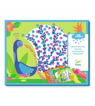 Joc creativ de pictat pentru cei mici Doar puncte, Djeco - Seturi creative DIY