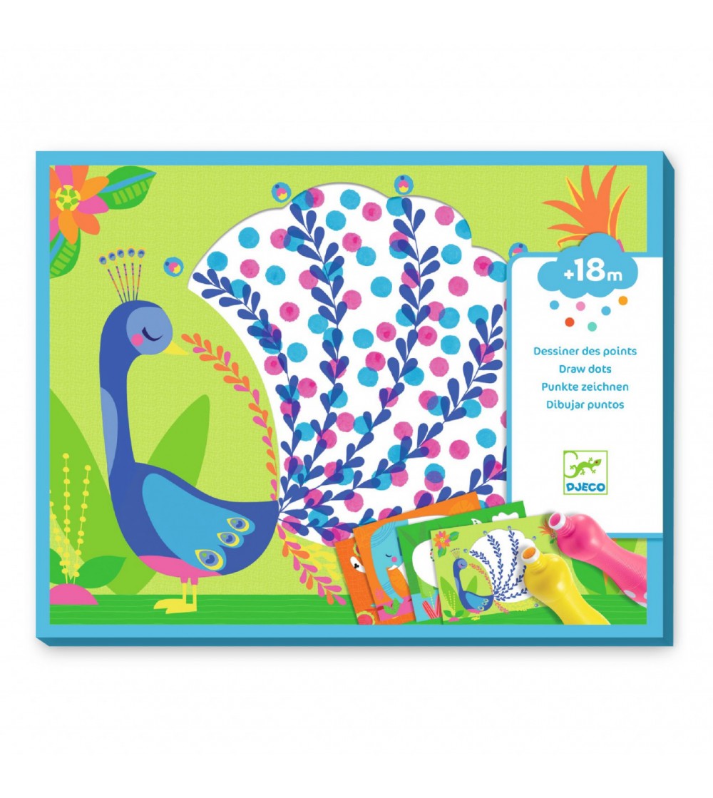 Joc creativ de pictat pentru cei mici Doar puncte, Djeco - Seturi creative DIY