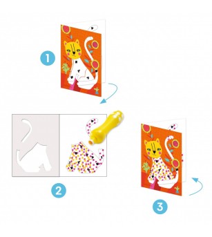 Joc creativ de pictat pentru cei mici Doar puncte, Djeco - Seturi creative DIY