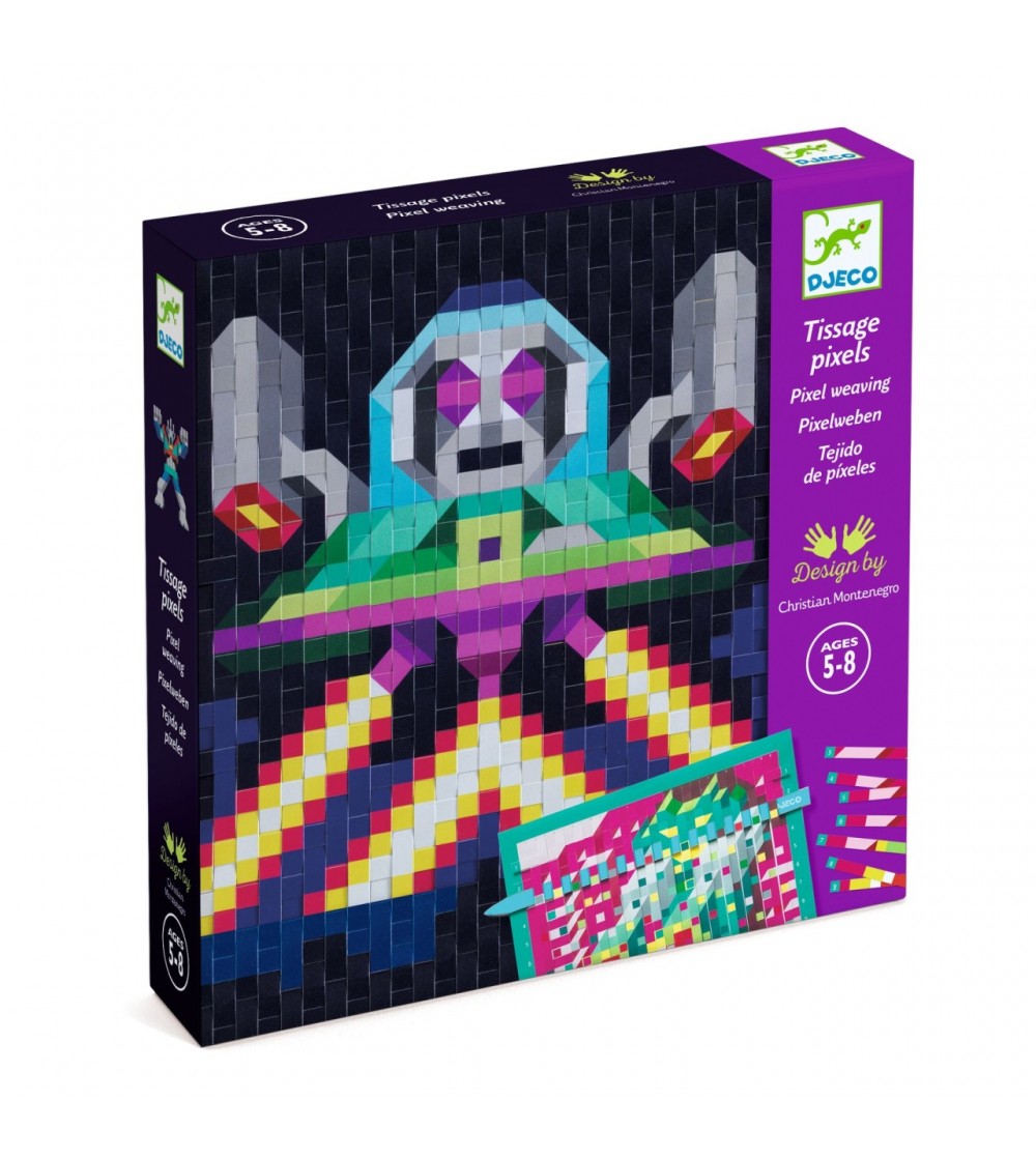 Joc creativ de tesut Tematica UFO, Djeco - Seturi creative DIY