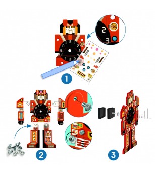 Joc creativ DIY Ceasul robot, Djeco - Seturi creative DIY