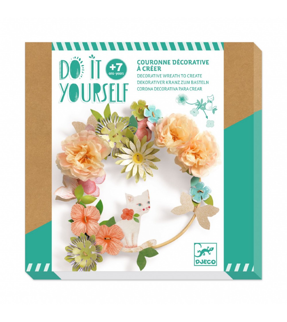 Joc creativ DIY Coronita cu flori Dalia, Djeco - Seturi creative DIY