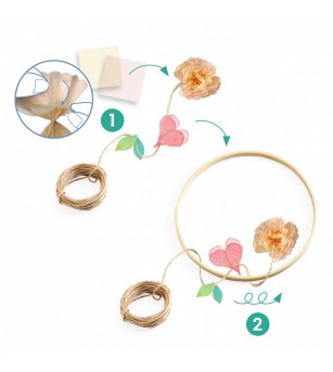 Joc creativ DIY Coronita cu flori Dalia, Djeco - Seturi creative DIY