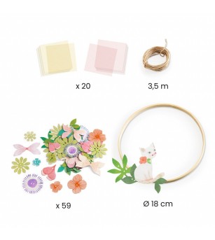 Joc creativ DIY Coronita cu flori Dalia, Djeco - Seturi creative DIY