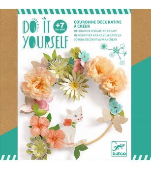Joc creativ DIY Coronita cu flori Dalia, Djeco - Seturi creative DIY