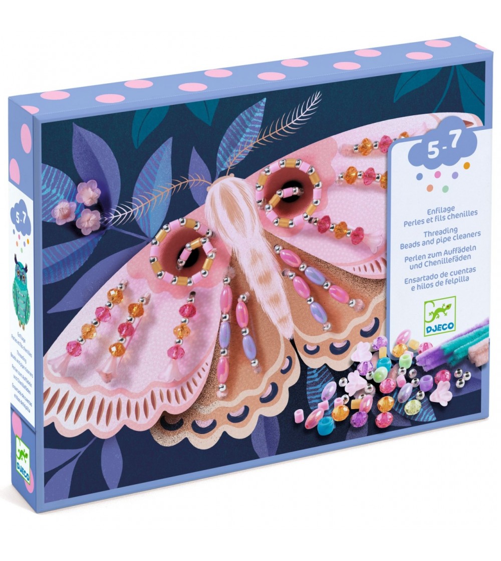 Joc creativ margele Luminează noaptea, Djeco - Seturi creative DIY