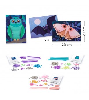 Joc creativ margele Luminează noaptea, Djeco - Seturi creative DIY