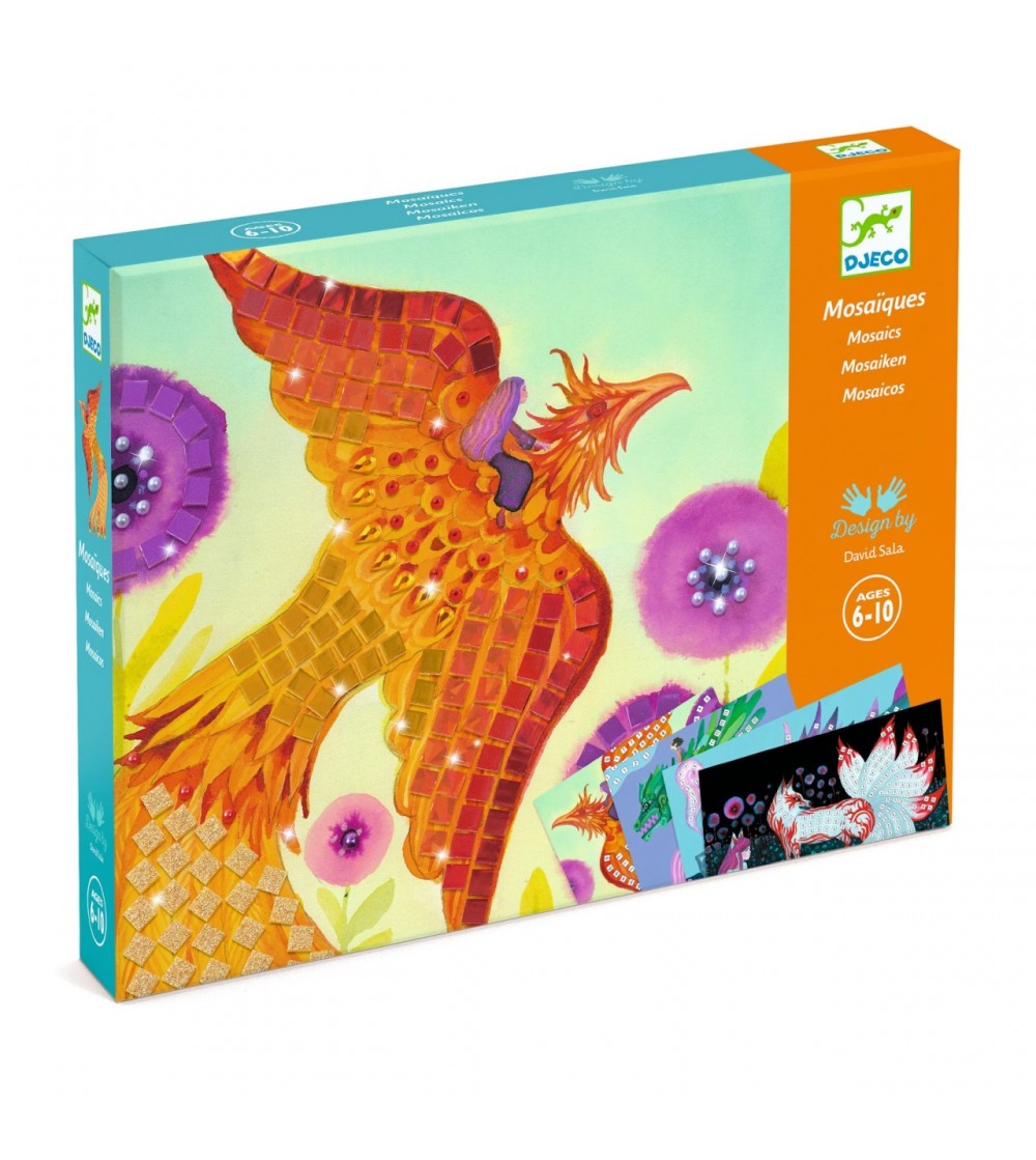 Joc creativ mozaic Creaturi mitice, Djeco - Seturi creative DIY