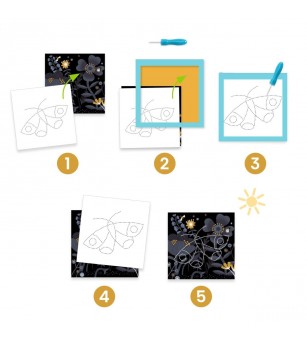 Joc de creatie Dezvaluirea imaginii, Djeco - Seturi creative DIY