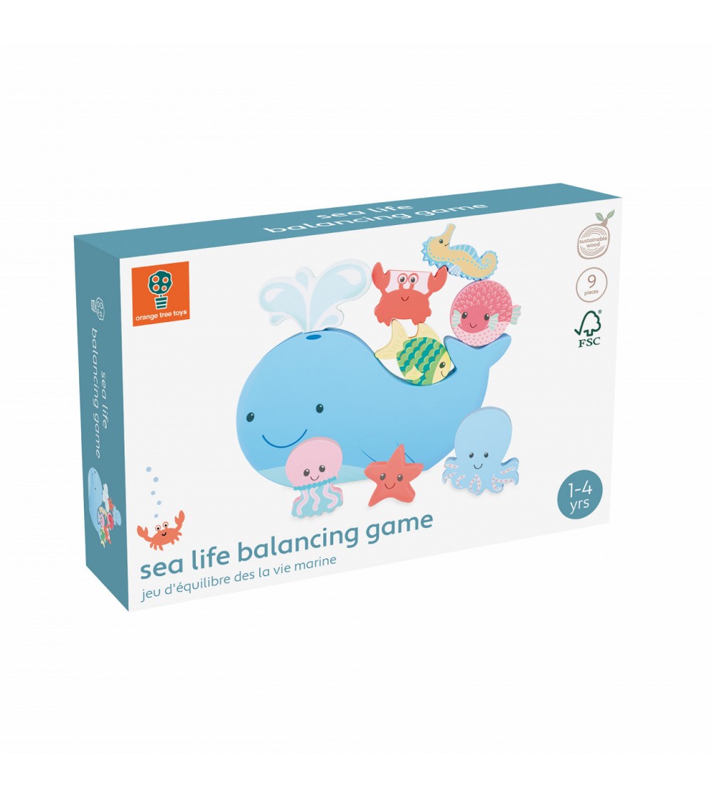 Joc de echilibru din lemn cu fauna marina, Orange Tree Toys - Jucării de lemn si Montessori