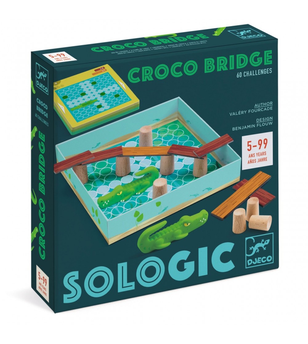 Joc de logica Podul crocodilului, Djeco - Jocuri logică