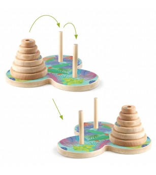 Joc de logica Turnul din Hanoi, Djeco - Jocuri logică