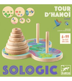 Joc de logica Turnul din Hanoi, Djeco - Jocuri logică