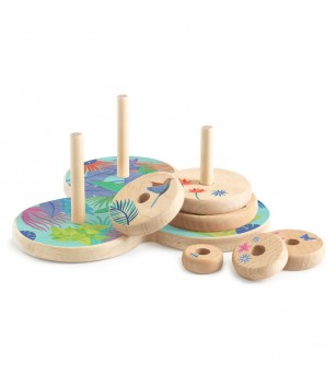 Joc de logica Turnul din Hanoi, Djeco - Jocuri logică