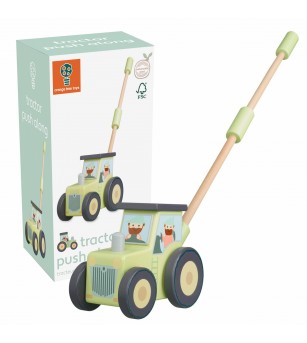 Jucarie de impins tractor, Orange Tree Toys - Jucării de tras și împins