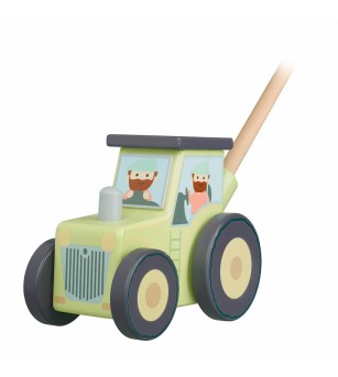 Jucarie de impins tractor, Orange Tree Toys - Jucării de tras și împins