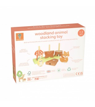 Jucarie din lemn de stivuit cu animalele padurii, Orange Tree Toys - Jucării de lemn si Montessori