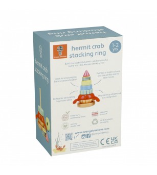 Jucarie din lemn de stivuit cu crab, Orange Tree Toys - Jucării de lemn si Montessori