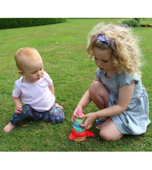 Jucarie din lemn de stivuit cu crab, Orange Tree Toys - Jucării de lemn si Montessori