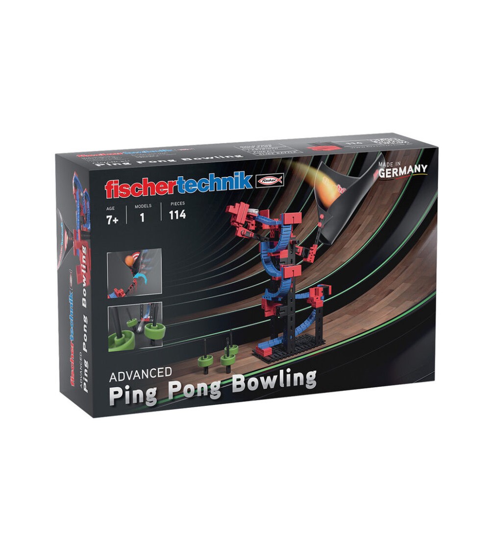 Kit STEM Construieste si joaca Ping pong bowling, Fischertechnik - Jocuri STEM