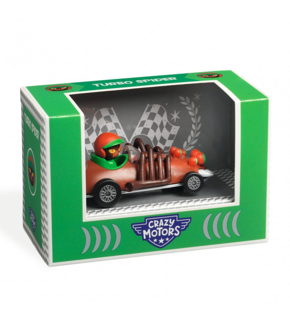Masina de curse Turbo Spider, Colectia Crazy Motors, Djeco - Vehicule de jucărie