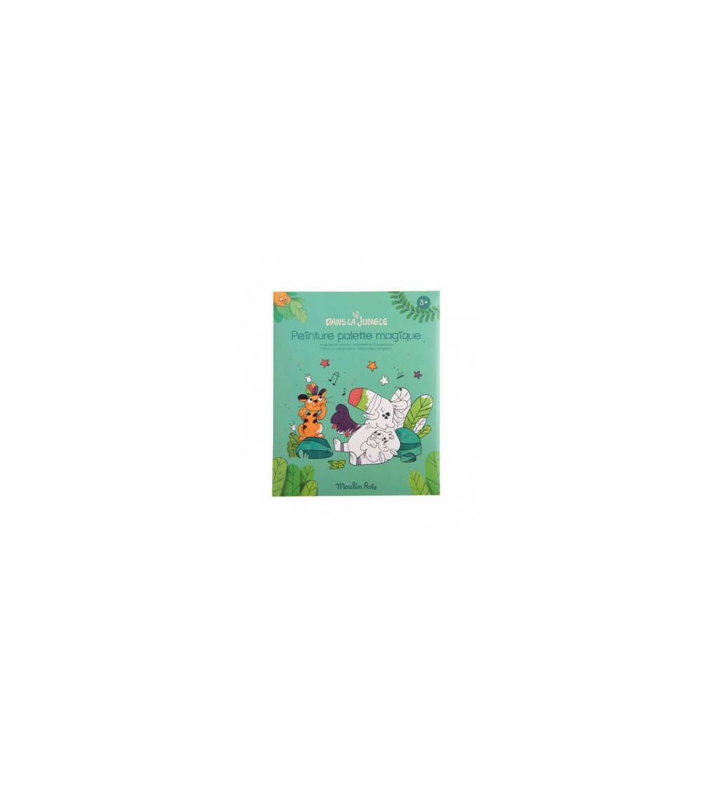 Planse preilustrate pentru pictura In jungla, Moulin Roty - Seturi cu pictura