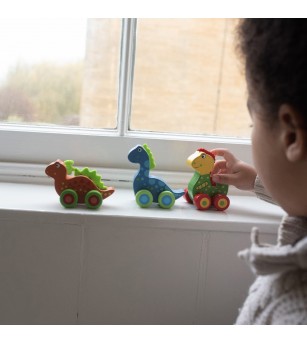 Primii mei dinozauri - set jucarii cu roti, Orange Tree Toys - Jucării bebeluși