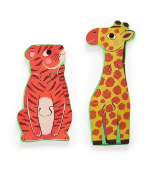 Puzzle din lemn Coucou Tigre, Djeco - Puzzle lemn