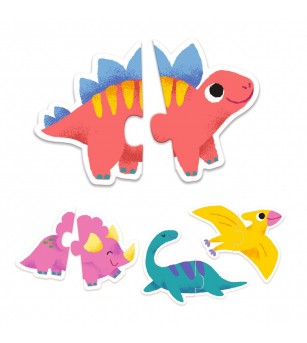 Puzzle duo Micii Dinozauri, Djeco - Puzzle copii