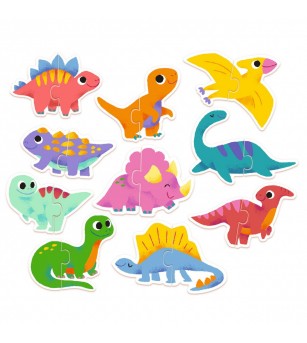 Puzzle duo Micii Dinozauri, Djeco - Puzzle copii
