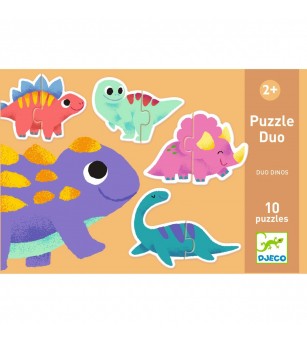 Puzzle duo Micii Dinozauri, Djeco - Puzzle copii