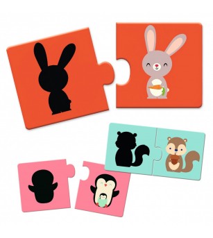 Puzzle duo Siluete, Djeco - Puzzle copii