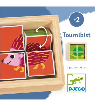 Puzzle forme rotative Tournibist, Djeco - Puzzle lemn