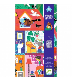 Puzzle gigant Casa micilor prieteni, Djeco - Puzzle de podea