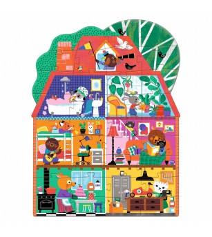 Puzzle gigant Casa micilor prieteni, Djeco - Puzzle de podea
