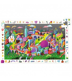 Puzzle observatie Nebunia din oras, Djeco - Puzzle copii