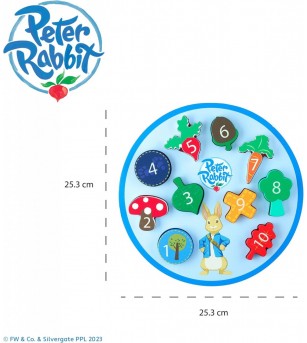 Puzzle Peter Rabbit™ cu numere, Orange Tree Toys - Puzzle incastru