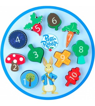 Puzzle Peter Rabbit™ cu numere, Orange Tree Toys - Puzzle incastru