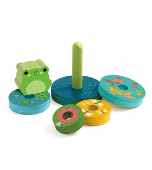 Puzzle si joc din lemn de stivuit, Djeco - Jucării de lemn si Montessori Puzzle si joc din lemn de stivuit, Djeco - Jucării de lemn si Montessori